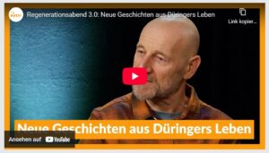 Roland Düringer erzählt im Studio von p3tv über den Regenerationsabend 3.0